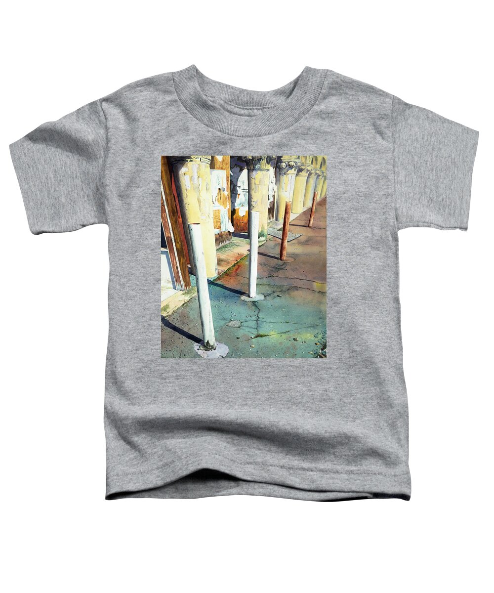 Architecture Toddler T-Shirt featuring the painting Alone by Lisa Tennant