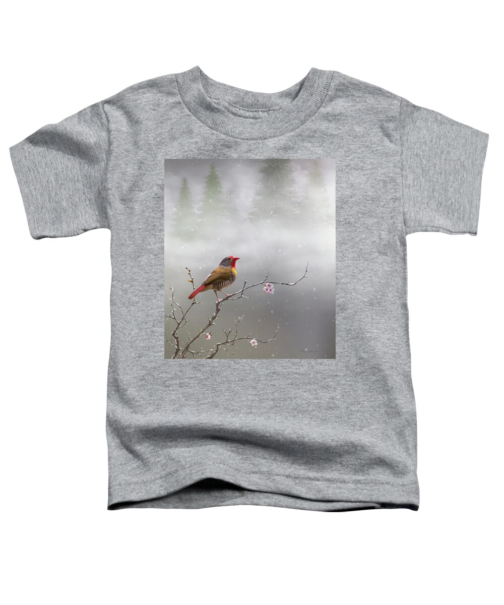 Winter Toddler T-Shirt featuring the digital art Alone by Thanh Thuy Nguyen