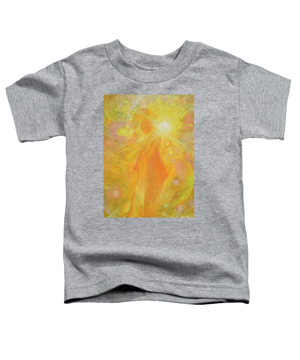 Angel Toddler T-Shirt featuring the painting Angel Raphael Detail by Anne Cameron Cutri