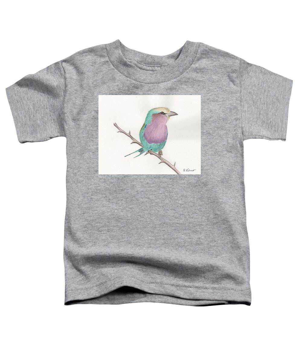 Watercolor Toddler T-Shirt featuring the painting Another Beautiful Bird by Bob Labno