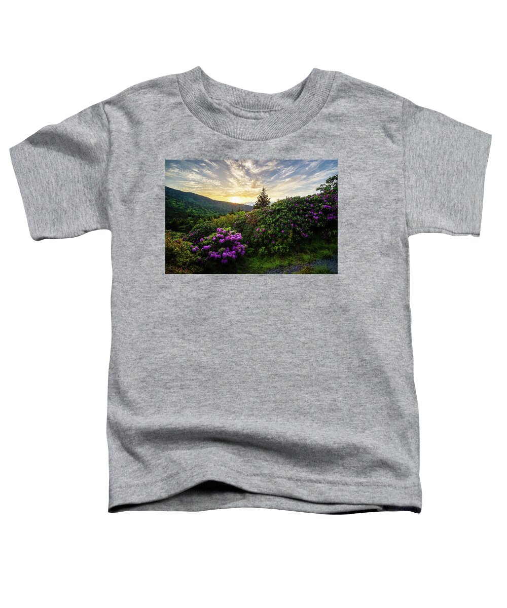 Spring Toddler T-Shirt featuring the photograph Appalachian Trail NC TN Roan Sunset Sky by Robert Stephens