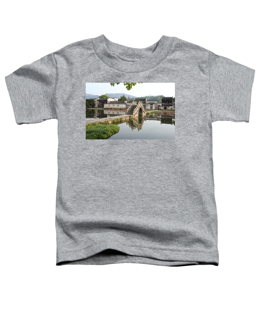 Arched Stone Bridge Toddler T-Shirt featuring the photograph Arched Stone Bridge in Hong Village by Mingming Jiang