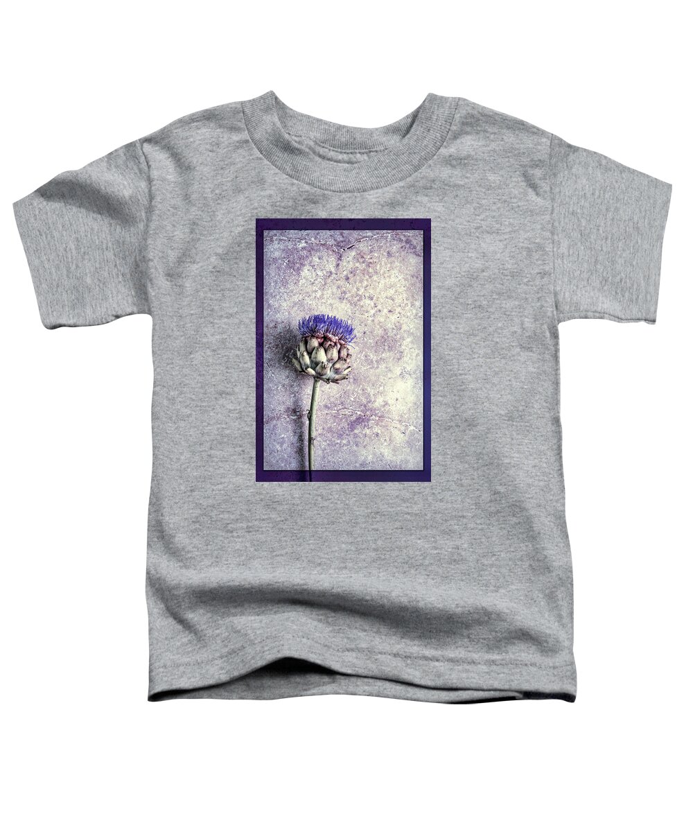 Artichoke Toddler T-Shirt featuring the photograph Artichoke in Bloom by Susan Maxwell Schmidt