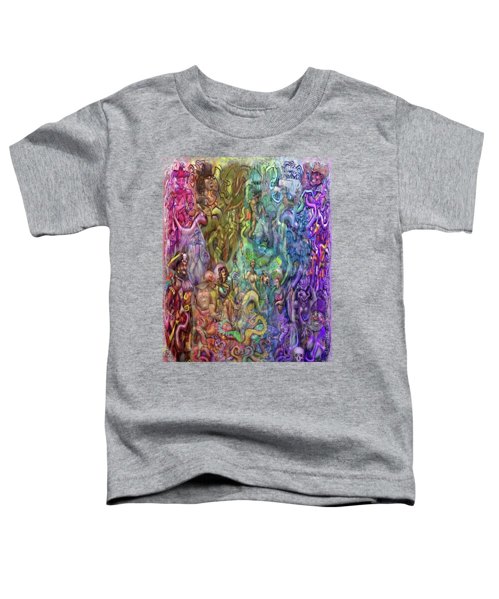 Epic Toddler T-Shirt featuring the digital art Epic Interwoven Stories by Kevin Middleton