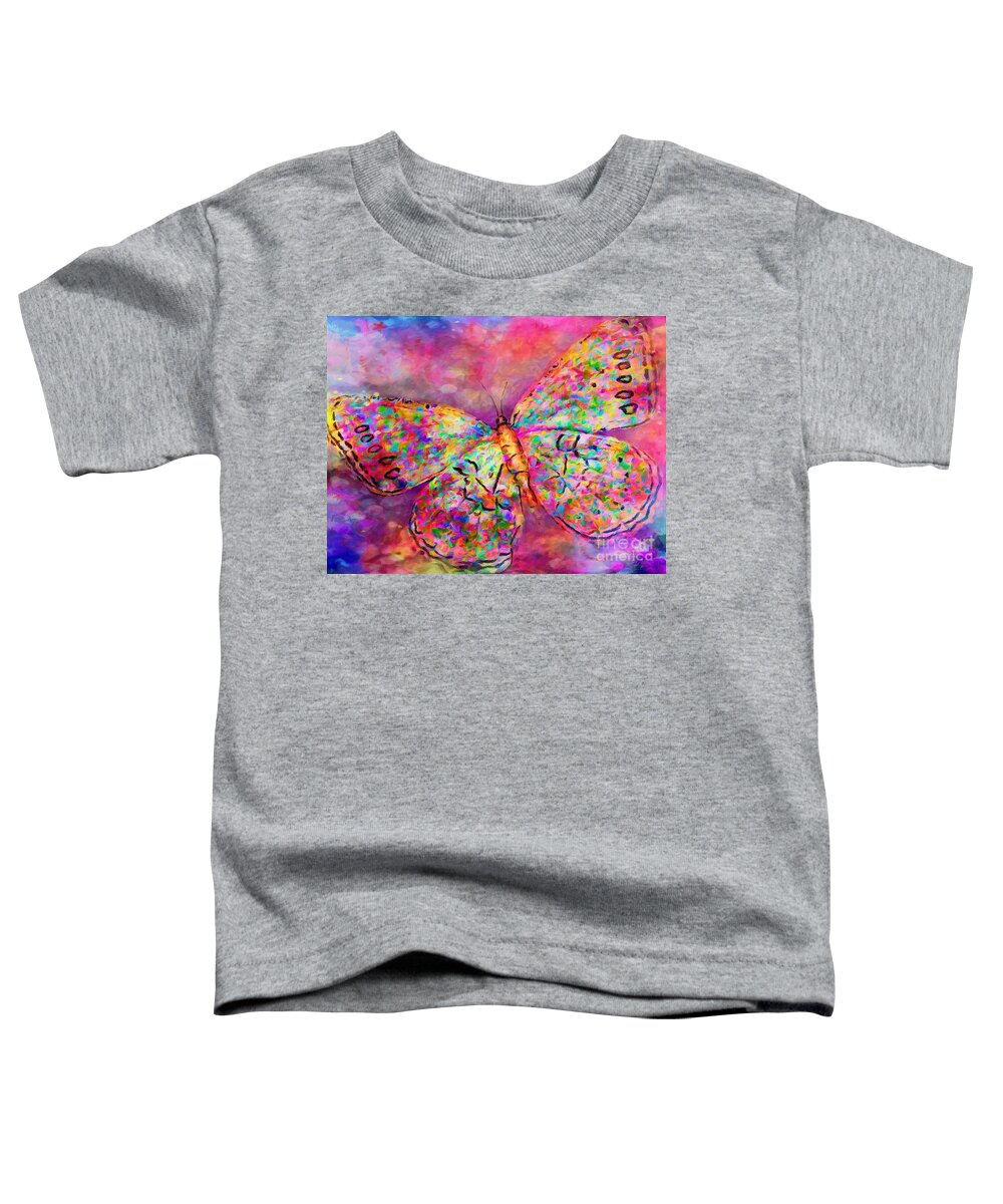 Ascending Butterfly Toddler T-Shirt featuring the digital art Ascending Butterfly by Laurie's Intuitive
