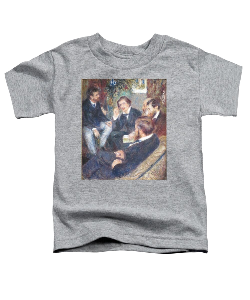 Canvas Toddler T-Shirt featuring the painting At Renoir's Home, rue St. Georges by Pierre-Auguste Renoir, 1876, oil on canvas, Norton Simon Museu by Pierre-