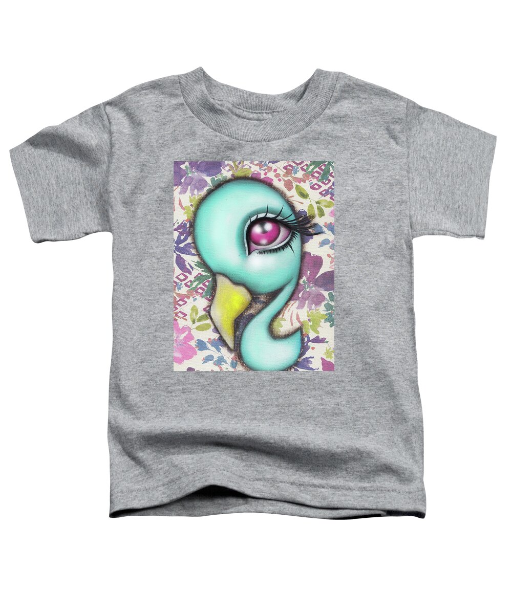 Whimsical Toddler T-Shirt featuring the painting ax by Abril Andrade
