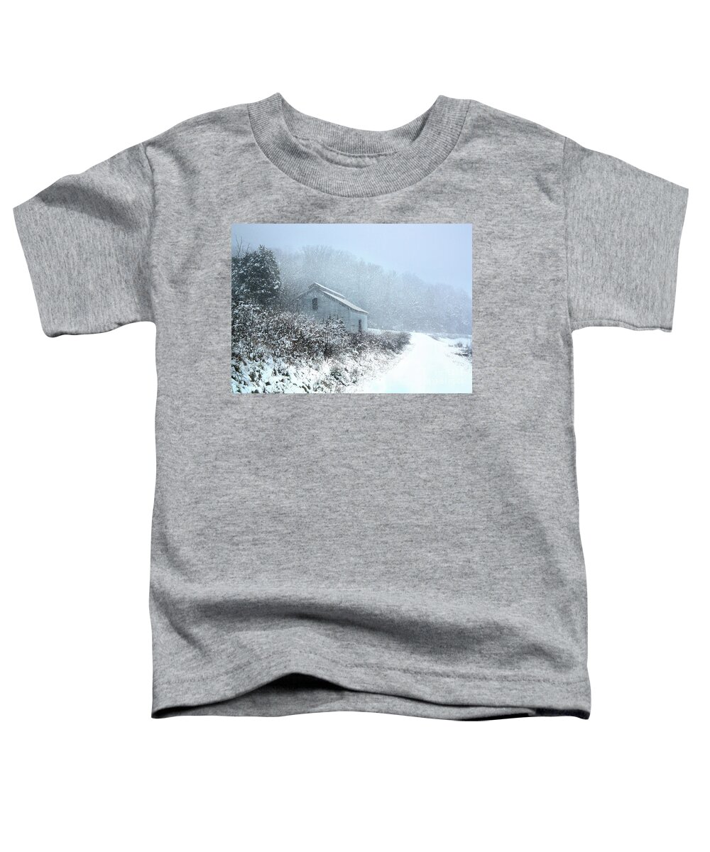 Barn Toddler T-Shirt featuring the photograph Backroad Barn by Rick Lipscomb