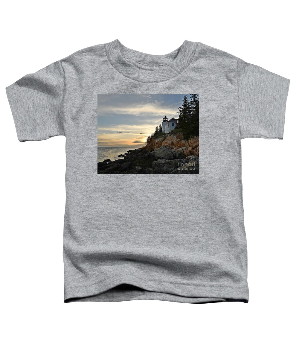 Acadia National Park Toddler T-Shirt featuring the photograph Bass Harbor Head Lighthouse by Steve Brown