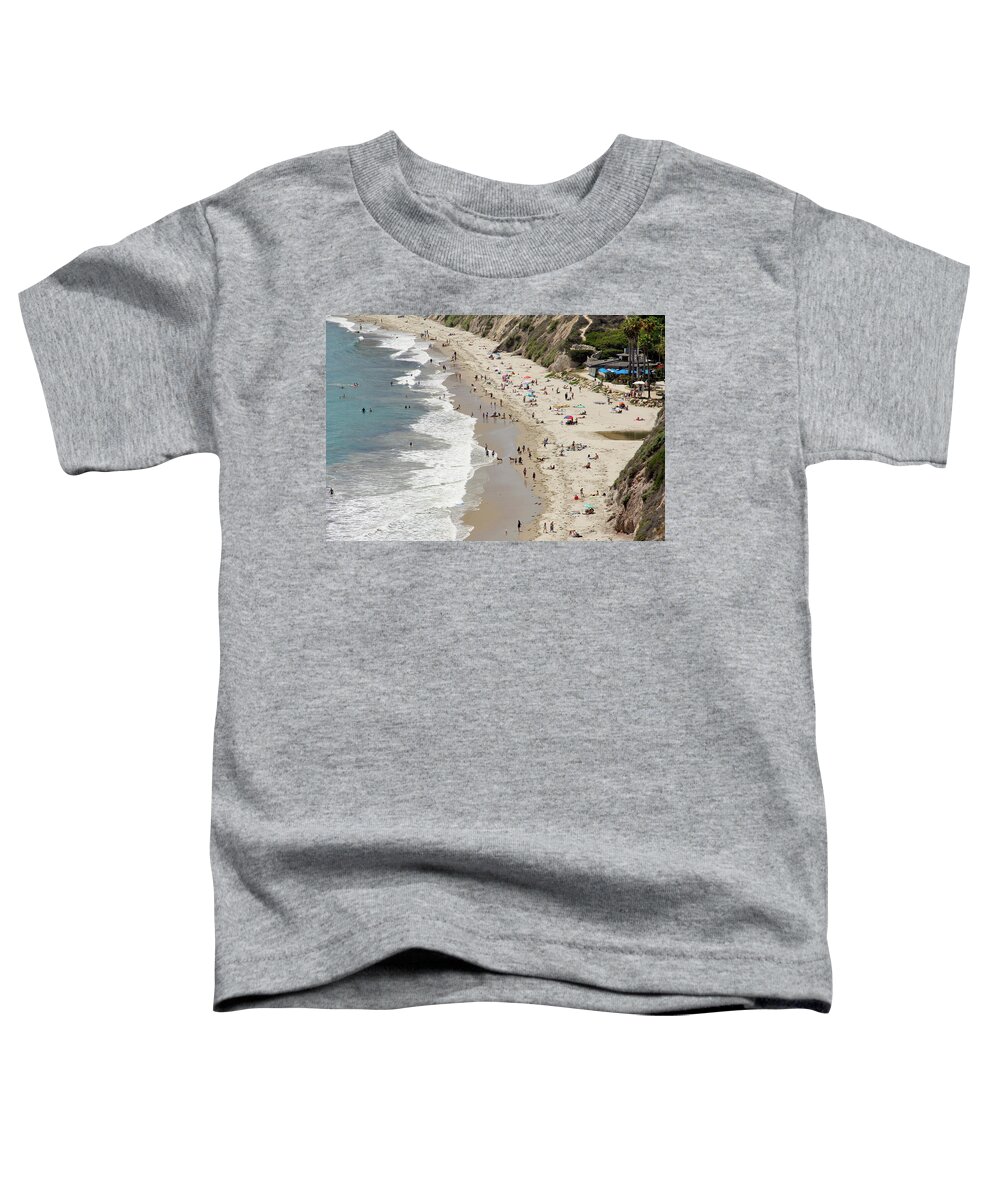 California Coastline Toddler T-Shirt featuring the photograph Beach scene by Eyes Of CC