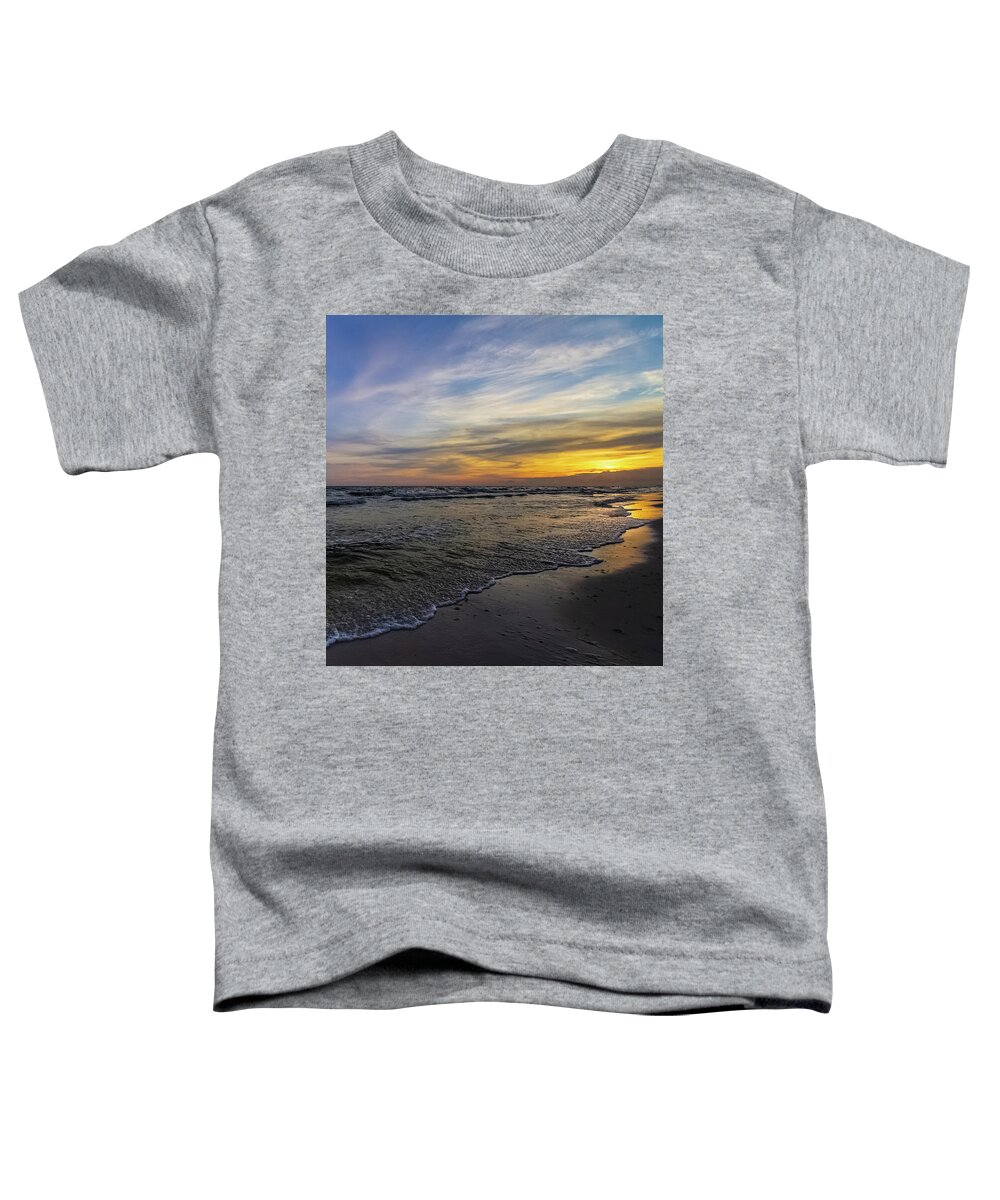 Sunset Toddler T-Shirt featuring the photograph Beach Sunset by David Beechum