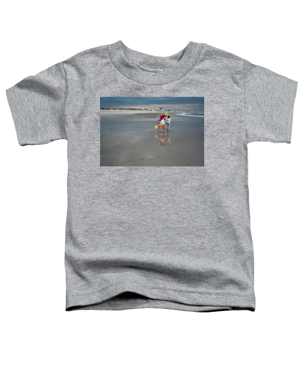 Beach Toddler T-Shirt featuring the photograph Before The Storm by Diane Leonard