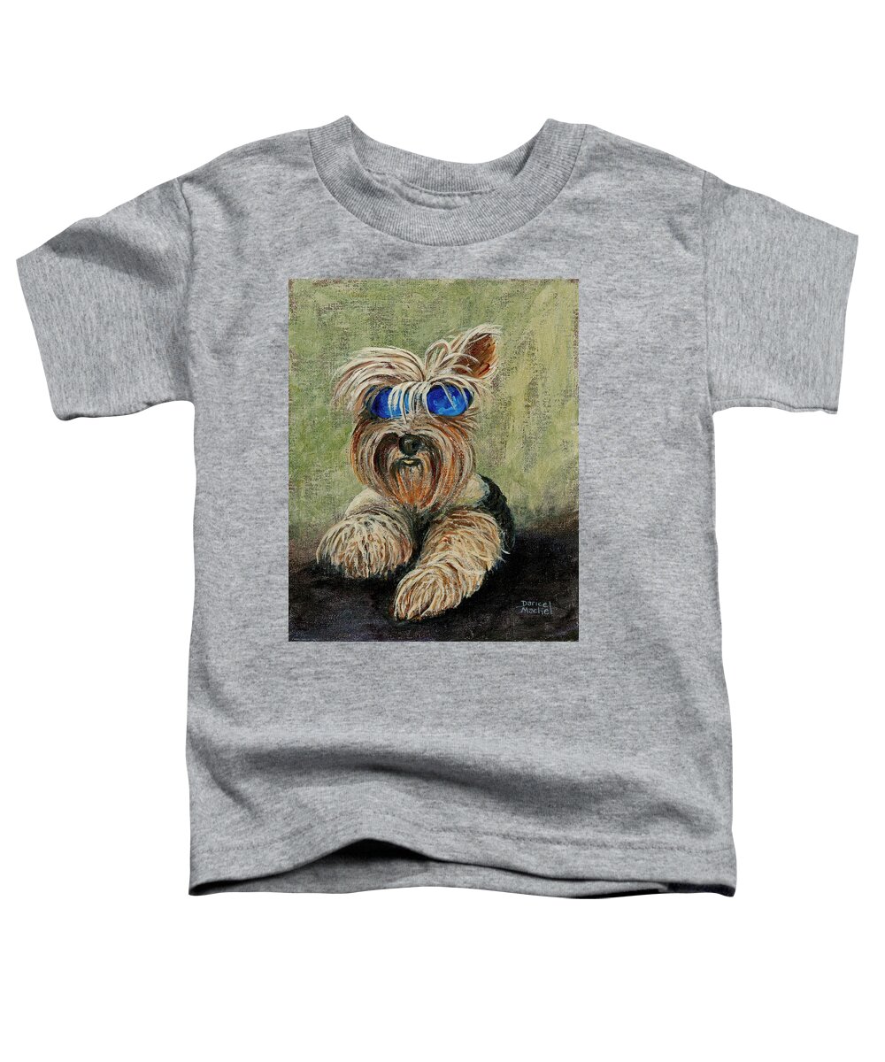 Dog Toddler T-Shirt featuring the painting Bella by Darice Machel McGuire