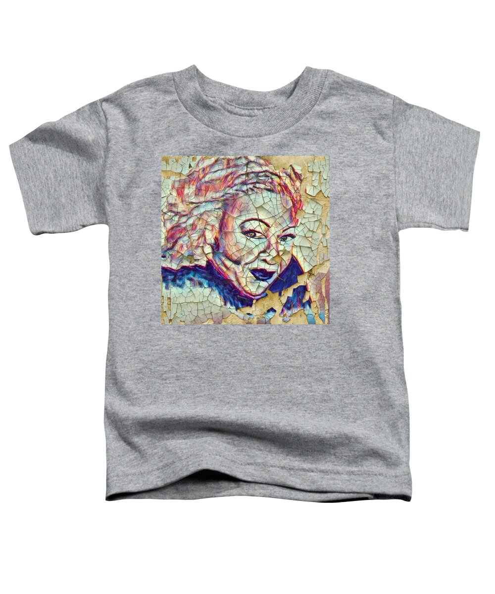  Toddler T-Shirt featuring the painting Beloved Toni by Angie ONeal