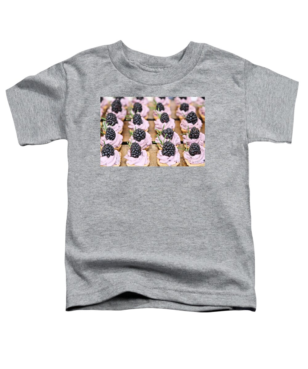 Blackberry Toddler T-Shirt featuring the photograph Blackberry Tarts by Vivian Krug Cotton