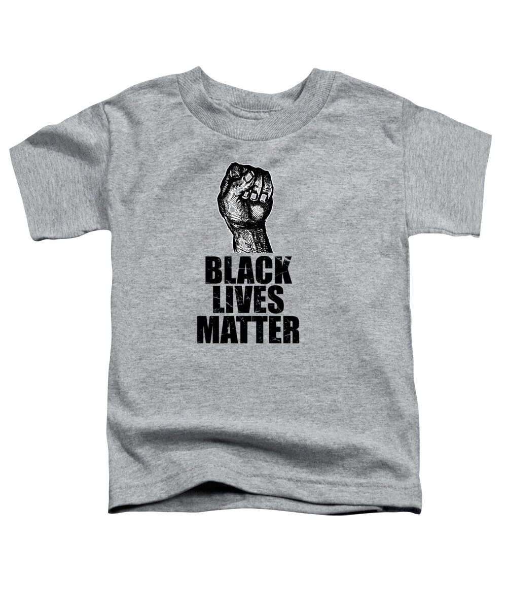 Cool Toddler T-Shirt featuring the digital art BLM Black Lives Matter by Flippin Sweet Gear