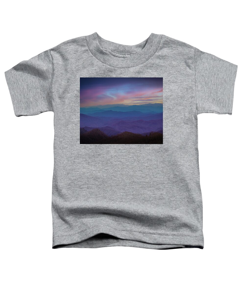 Brp Toddler T-Shirt featuring the photograph Blue Ridge Sunset by Nick Noble