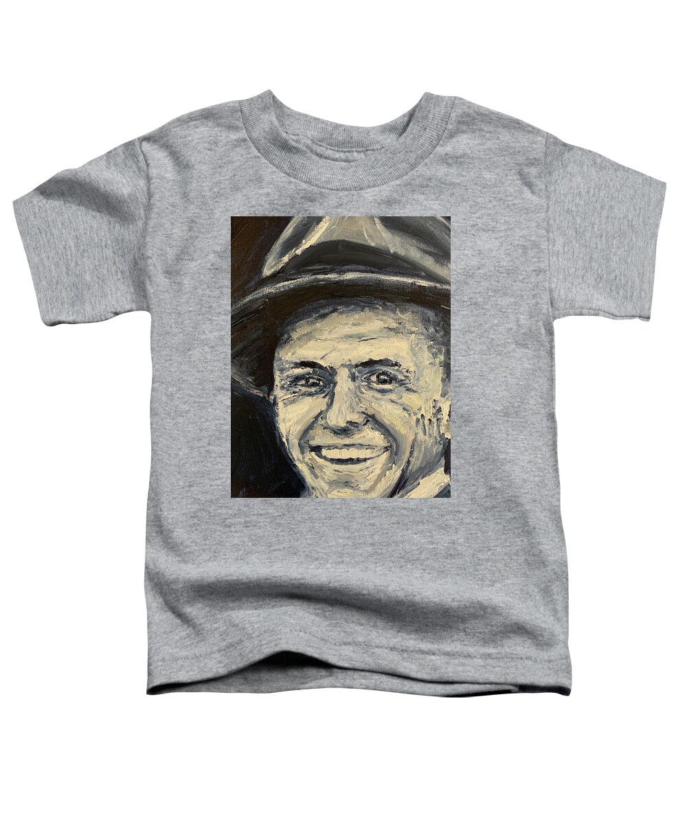 Frank Sinatra Toddler T-Shirt featuring the painting Blue Sinatra by Lynn Shaffer