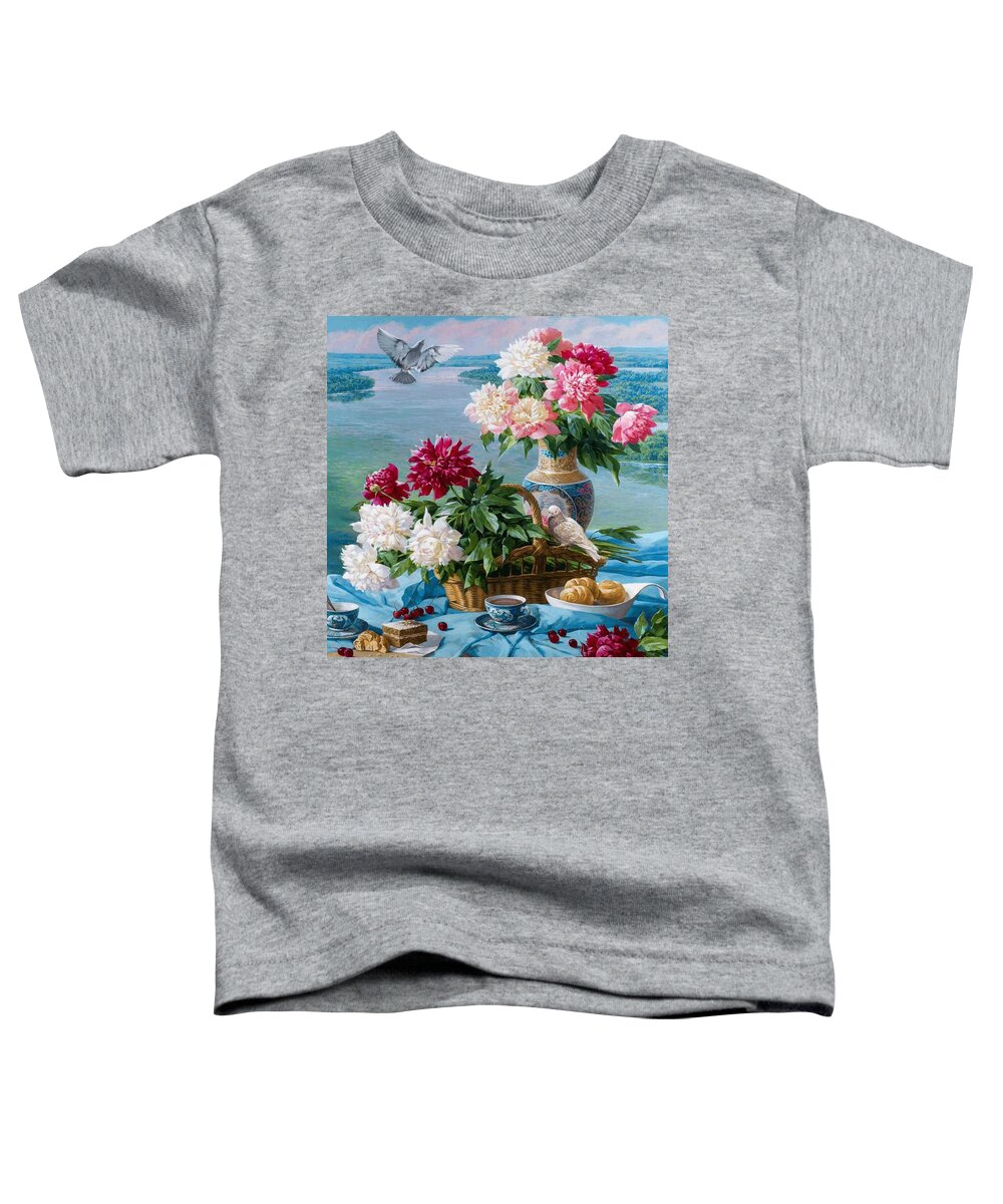 Flowers Toddler T-Shirt featuring the painting Bouquet Beauty by Teresa Trotter