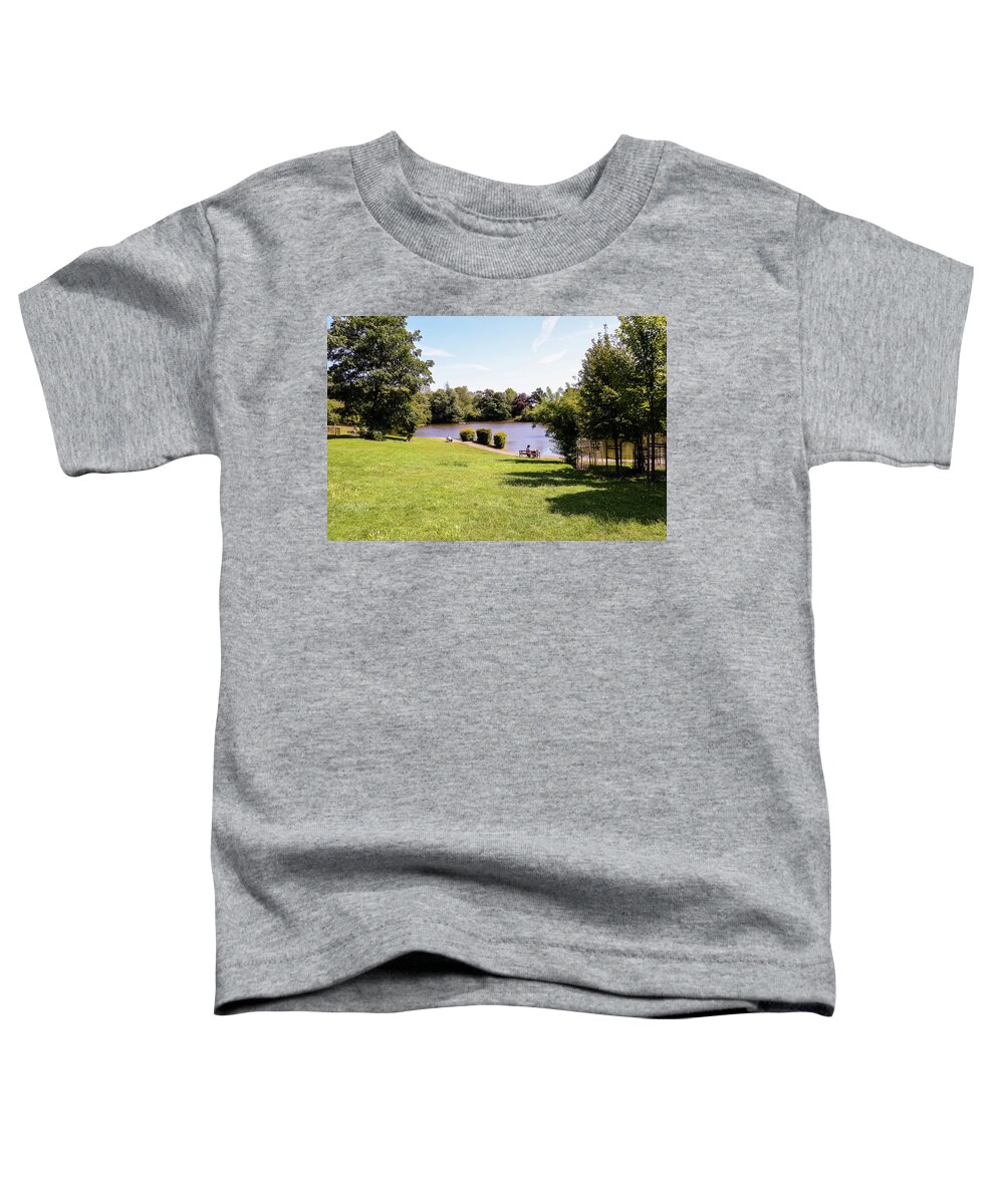 Abington Park.2011 Toddler T-Shirt featuring the photograph By the Lake by Gordon James
