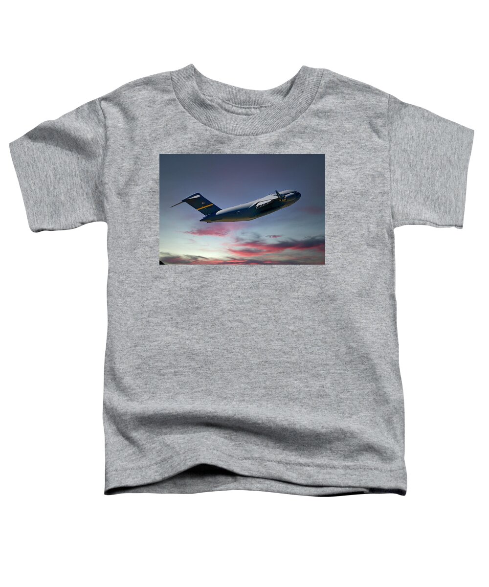 C-17 Toddler T-Shirt featuring the photograph C-17 Globemaster by Chris Smith