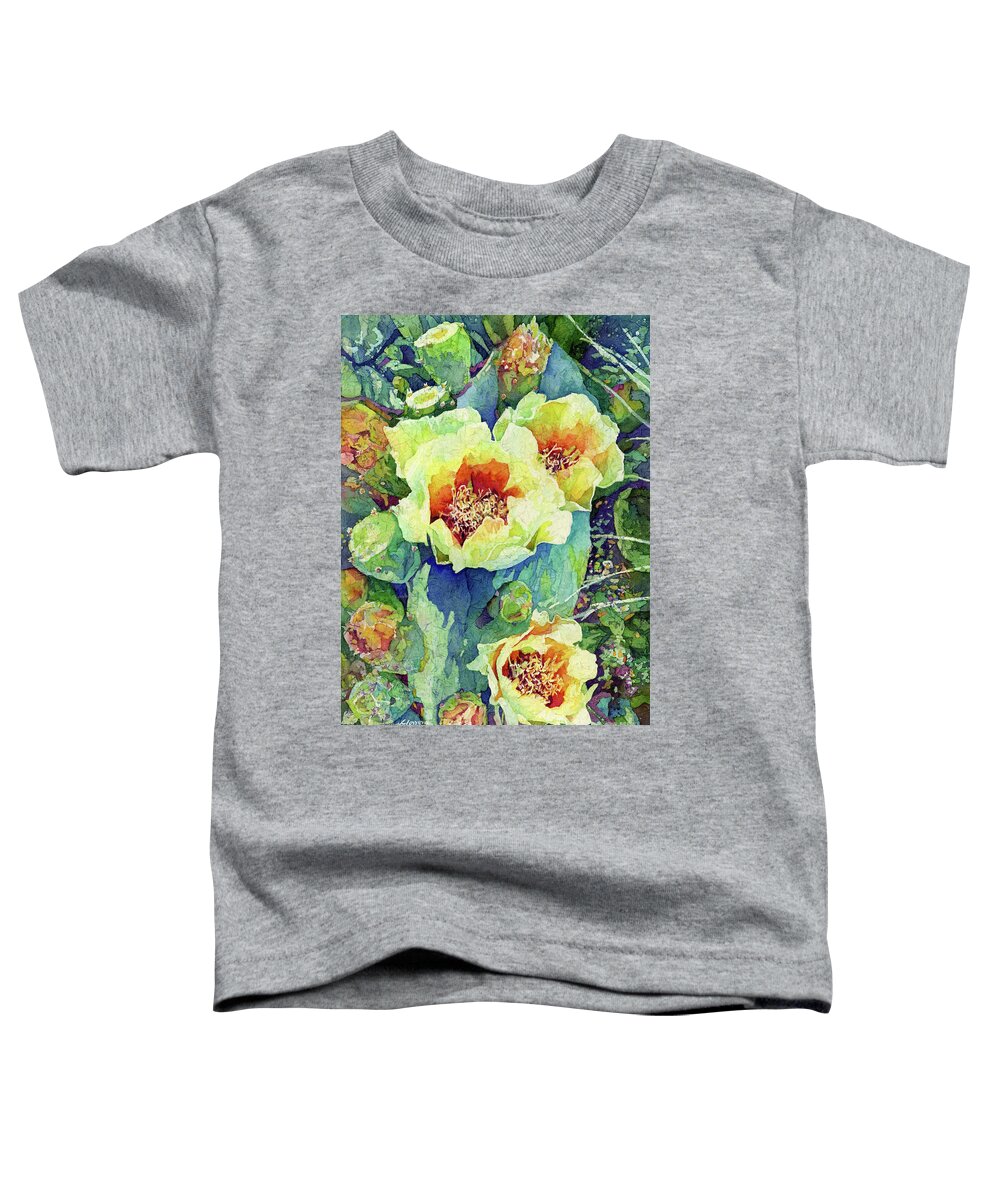Cactus Toddler T-Shirt featuring the painting Cactus Splendor II by Hailey E Herrera