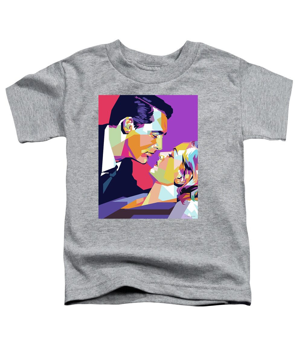 Cary Grant Toddler T-Shirt featuring the digital art Cary Grant and Carole Lombard by Movie World Posters