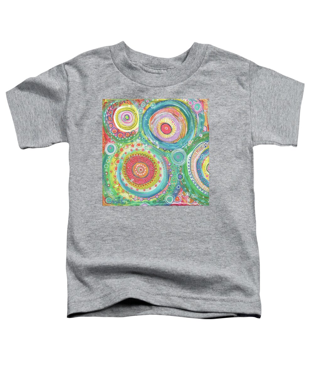 Cattywampus Toddler T-Shirt featuring the painting Cattywampus by Tanielle Childers