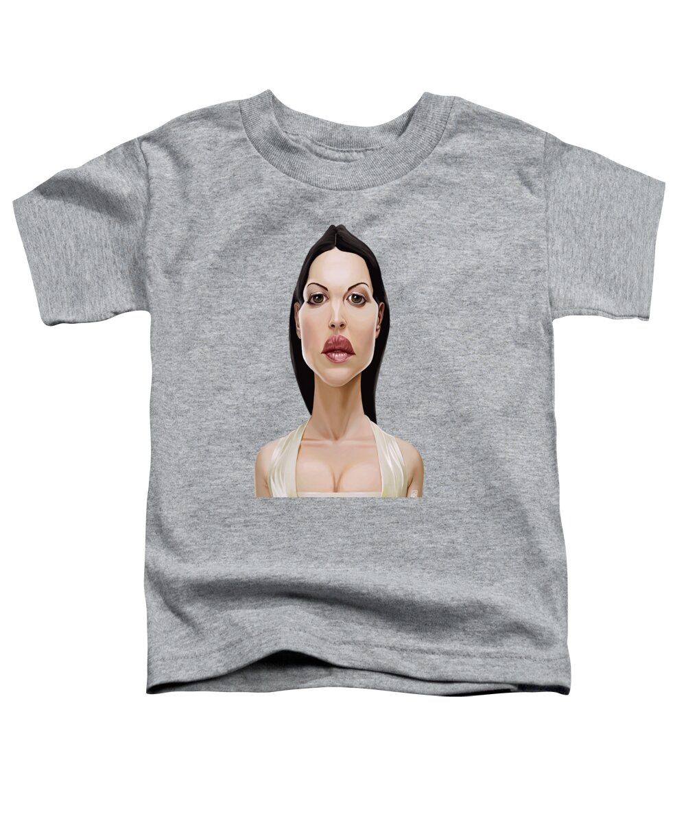 Illustration Toddler T-Shirt featuring the digital art Celebrity Sunday - Monica Bellucci by Rob Snow