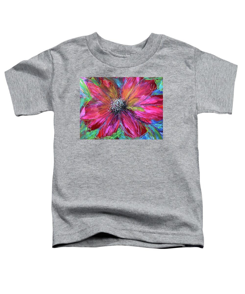 Abstract Toddler T-Shirt featuring the painting Chances We Take by Bonny Butler