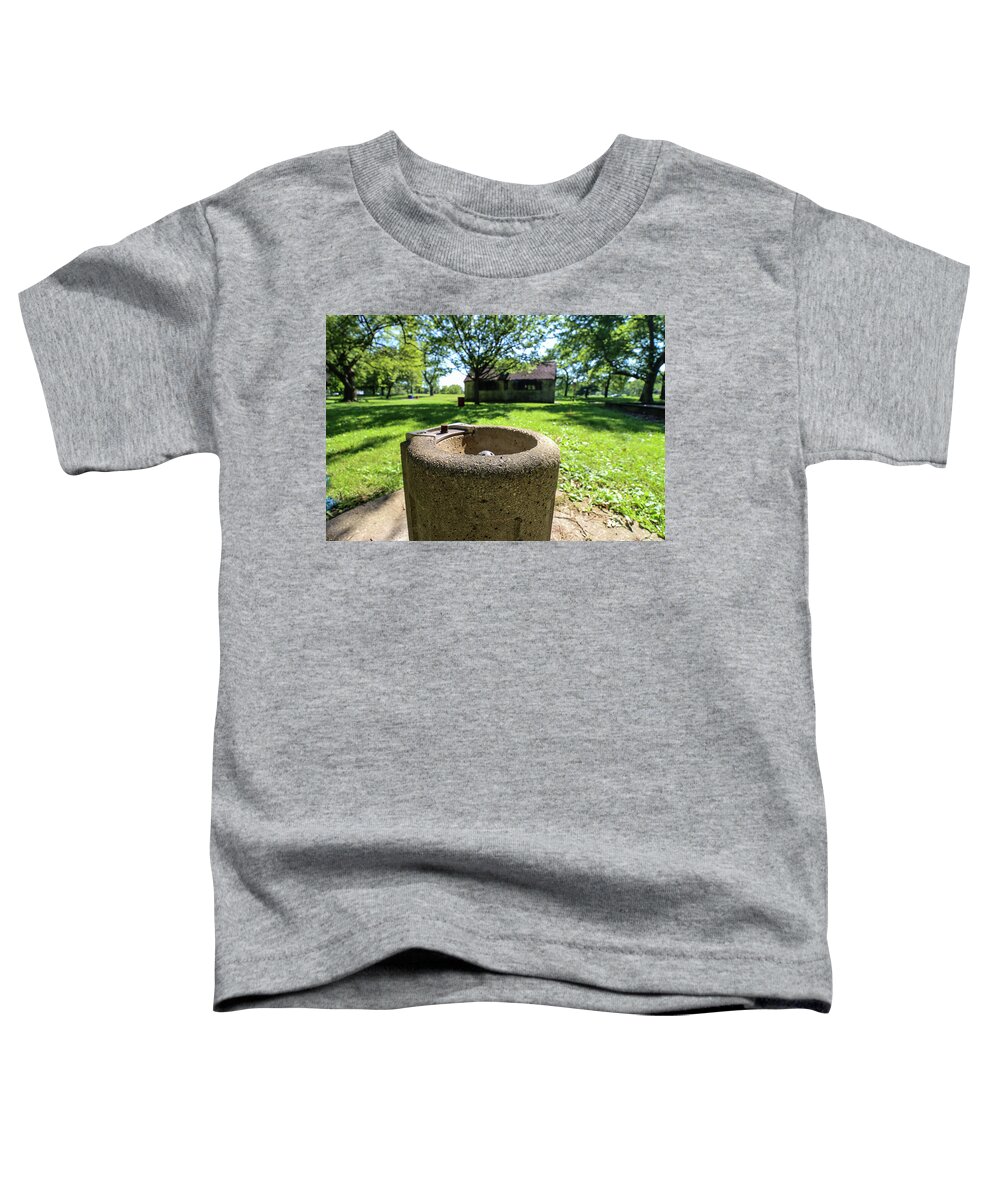 Garden Toddler T-Shirt featuring the photograph Classic Chicago Park Water Fountain by Britten Adams