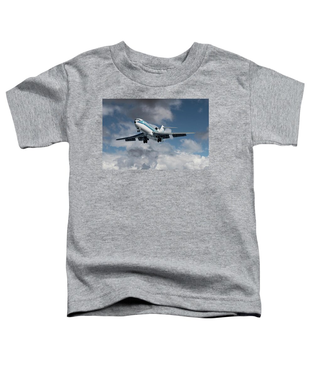 Republic Airlines Toddler T-Shirt featuring the photograph Classic Republic Airlines Boeing 727 by Erik Simonsen