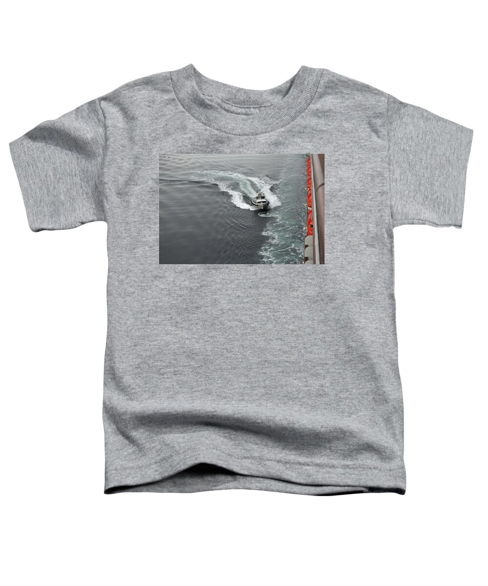 Alaska Toddler T-Shirt featuring the photograph Closing In Boat by Ed Williams