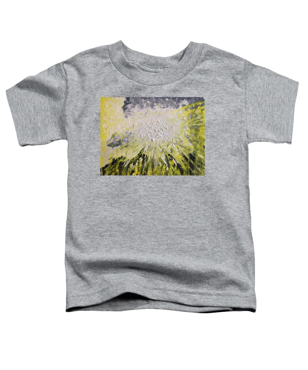 Landscape Toddler T-Shirt featuring the painting Cloudburst by Bethany Beeler