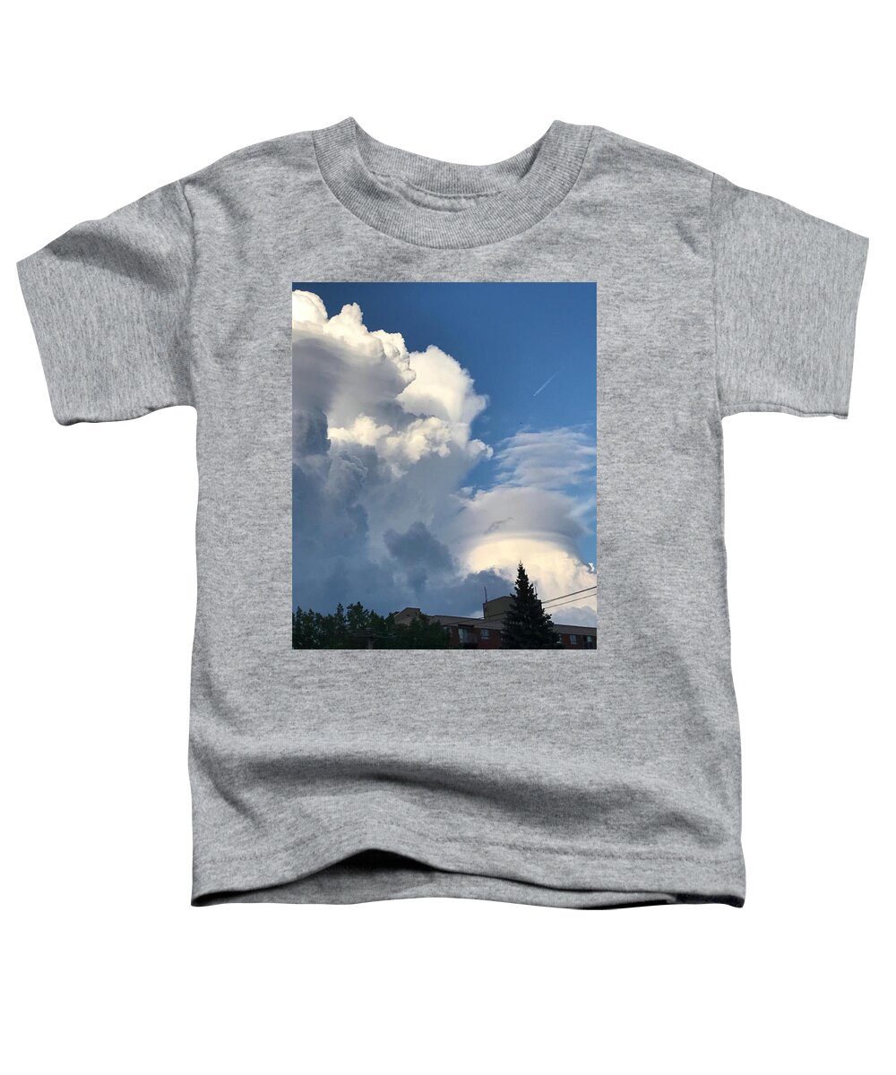 All Toddler T-Shirt featuring the digital art Clouds in Montreal Canada KN19 by Art Inspirity