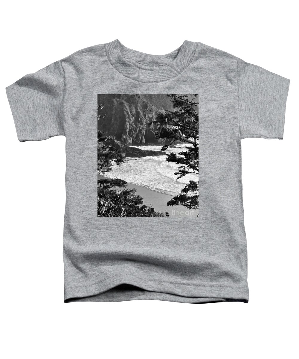 Bluffs Toddler T-Shirt featuring the digital art Coastal Surf by Kirt Tisdale