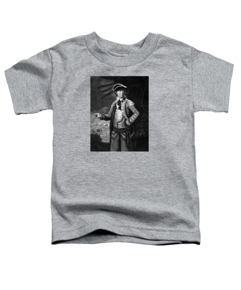 Benedict Arnold Toddler T-Shirt featuring the drawing Colonel Benedict Arnold by War Is Hell Store