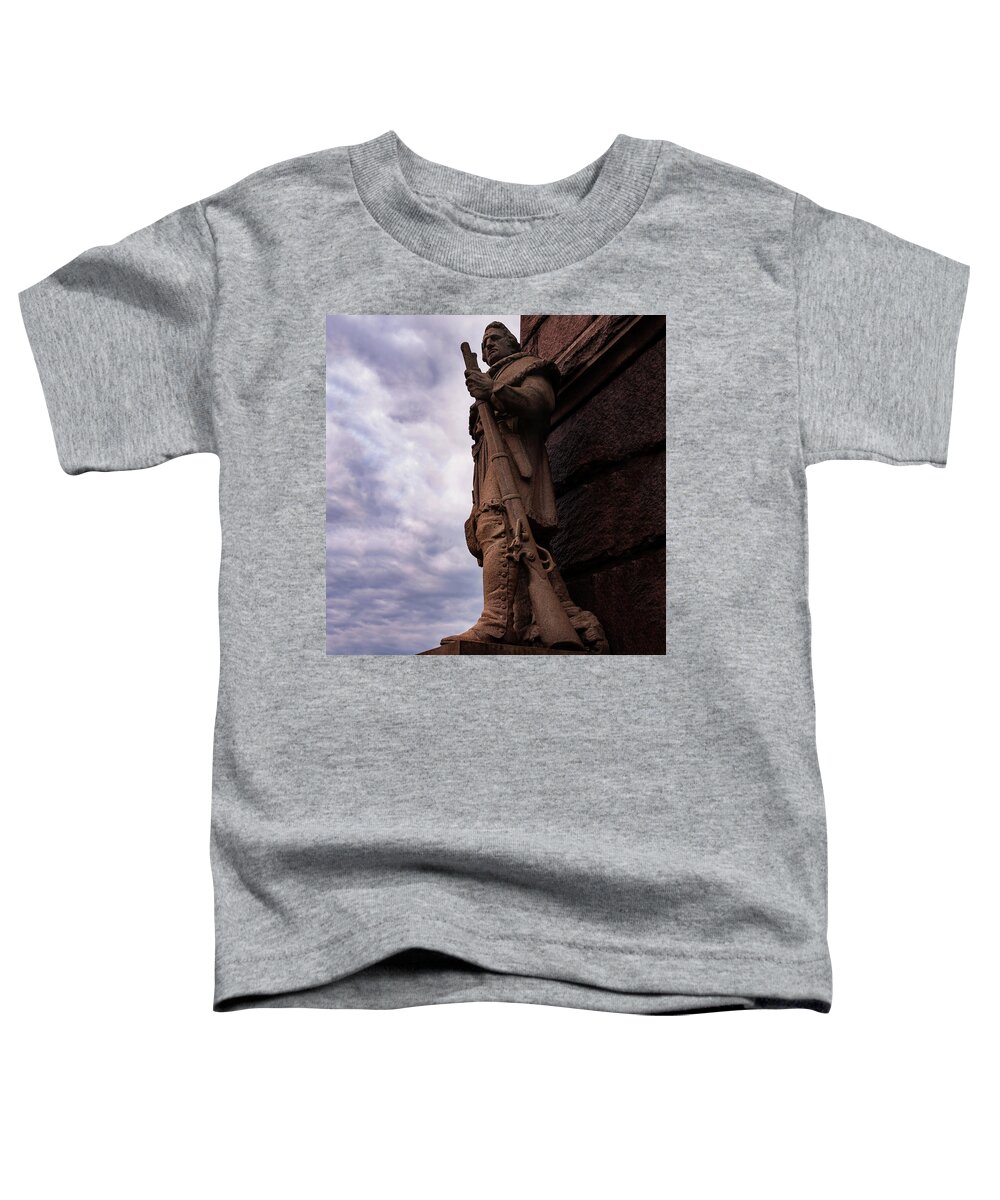 Colonial Soldier Toddler T-Shirt featuring the photograph Colonial soldier statue by Flees Photos
