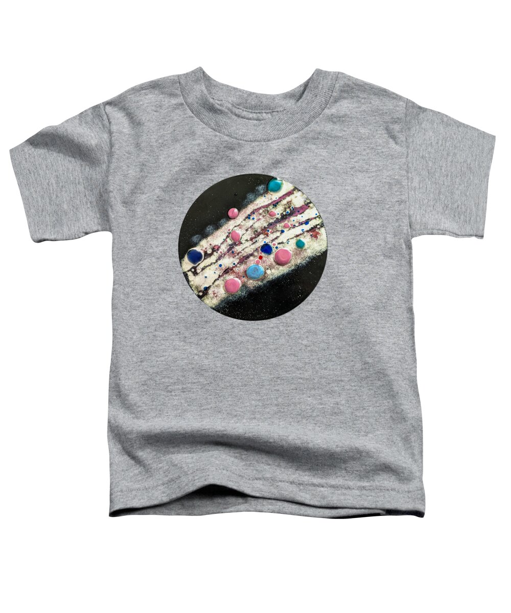 Enamel Toddler T-Shirt featuring the glass art Colorful pebbles by Bentley Davis