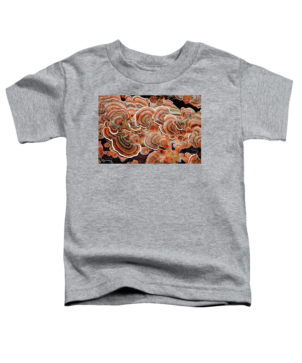 Nature Toddler T-Shirt featuring the photograph Colorful Tree Fungus by Mariarosa Rockefeller