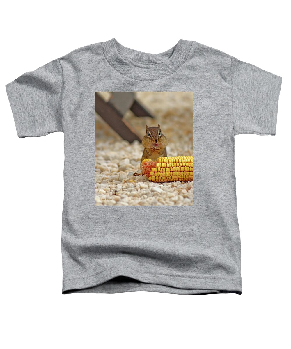 Corn Mouth Toddler T-Shirt featuring the photograph Corn Mouth by Linda Sannuti