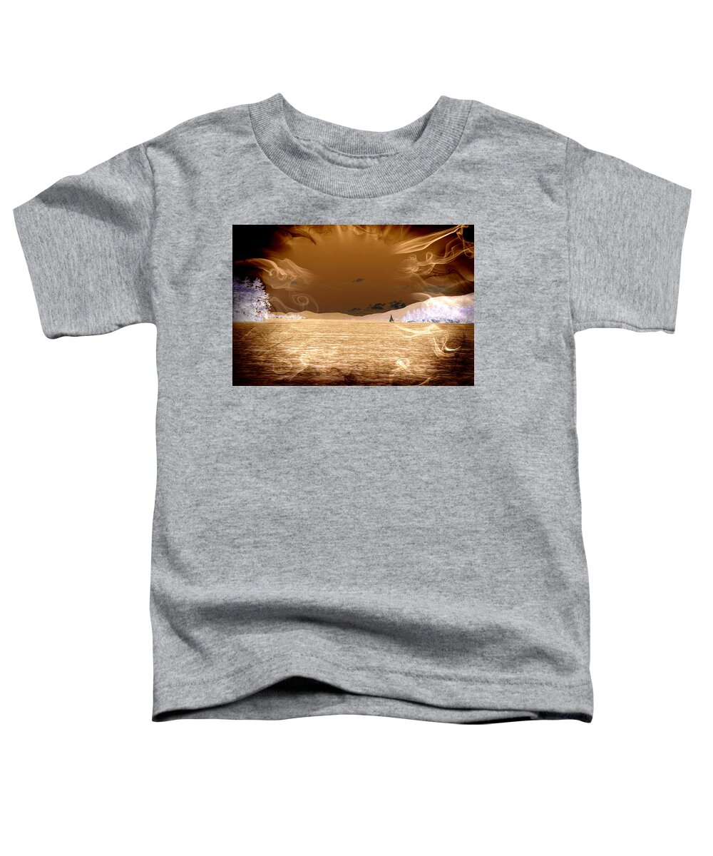 Cosmic Toddler T-Shirt featuring the photograph Cosmic Sailboat by Russel Considine