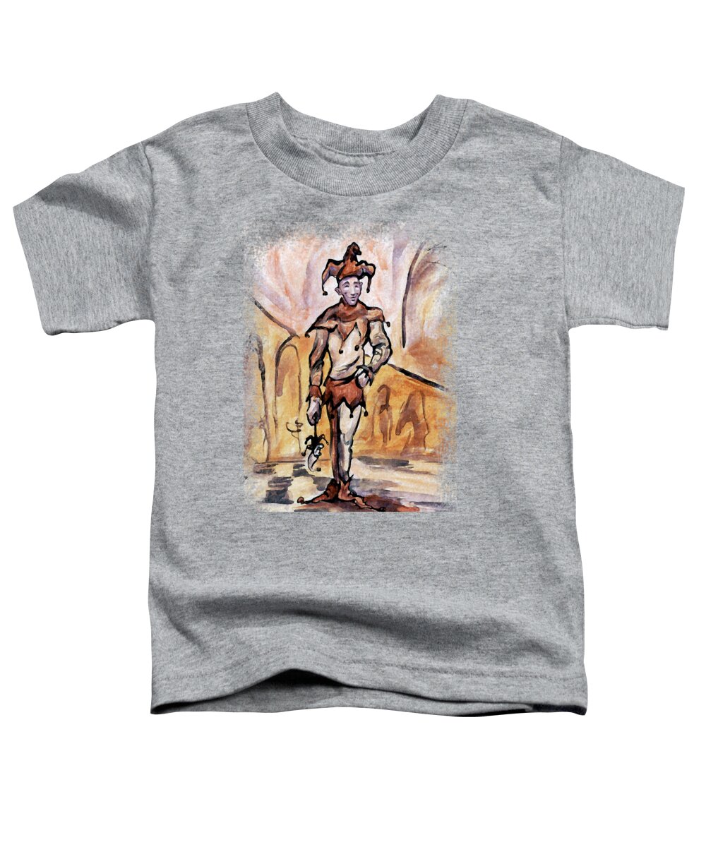 Jester Toddler T-Shirt featuring the painting Court Jester by Kevin Middleton