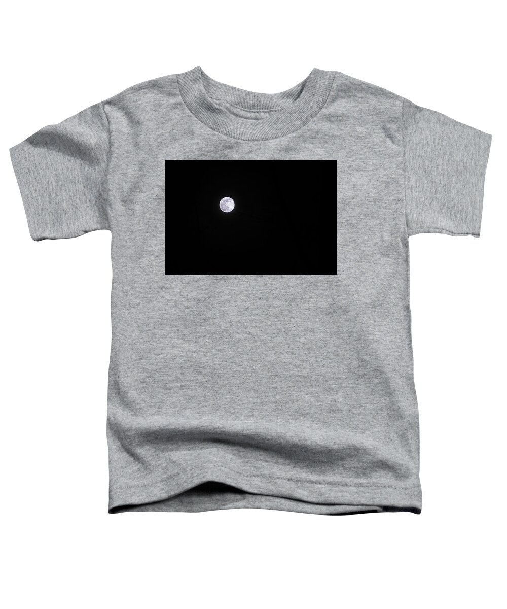 New Hampshire Toddler T-Shirt featuring the photograph COVID Moon by Jeff Sinon