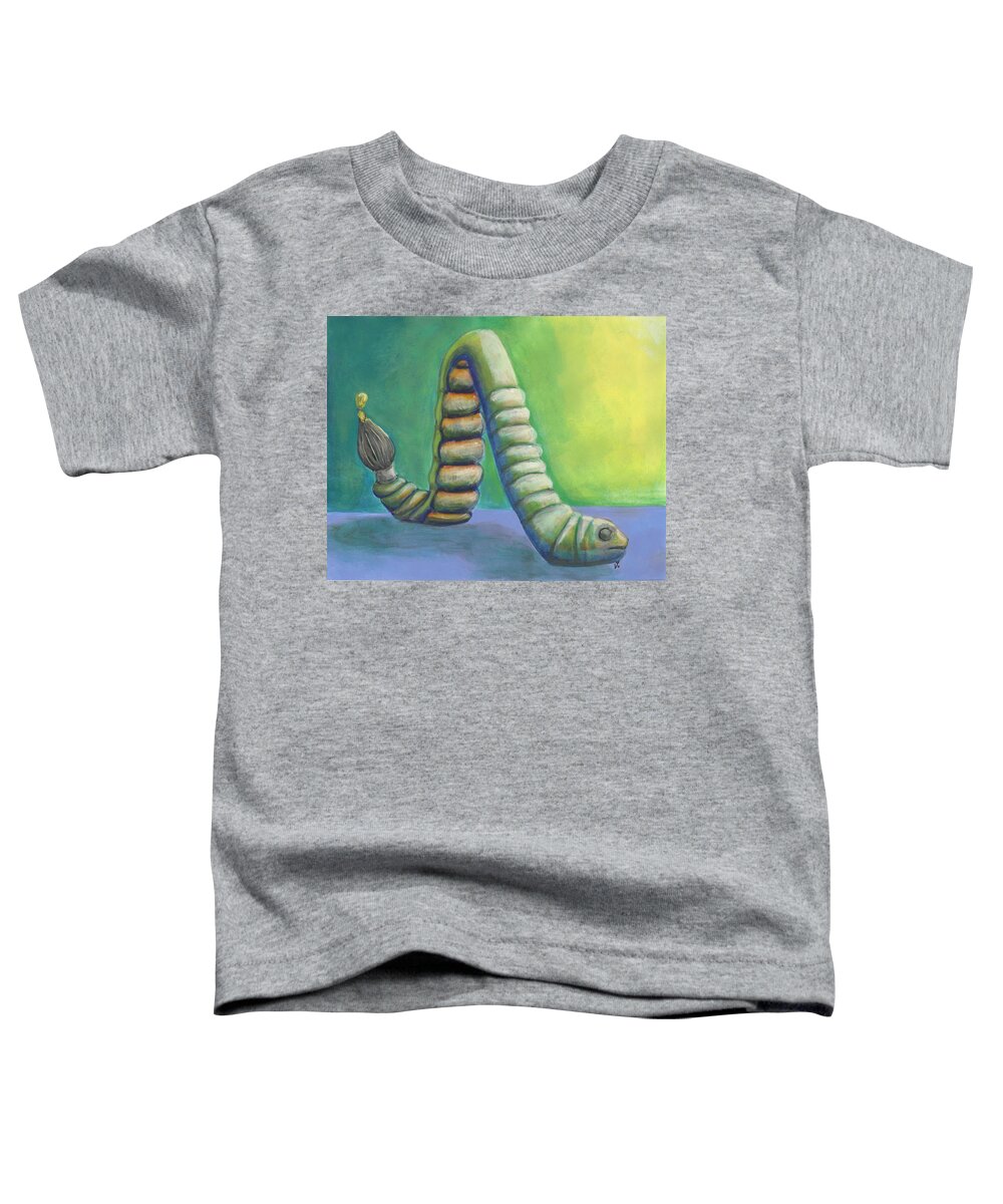 Worm Toddler T-Shirt featuring the painting Creative Juices by Vicki Noble
