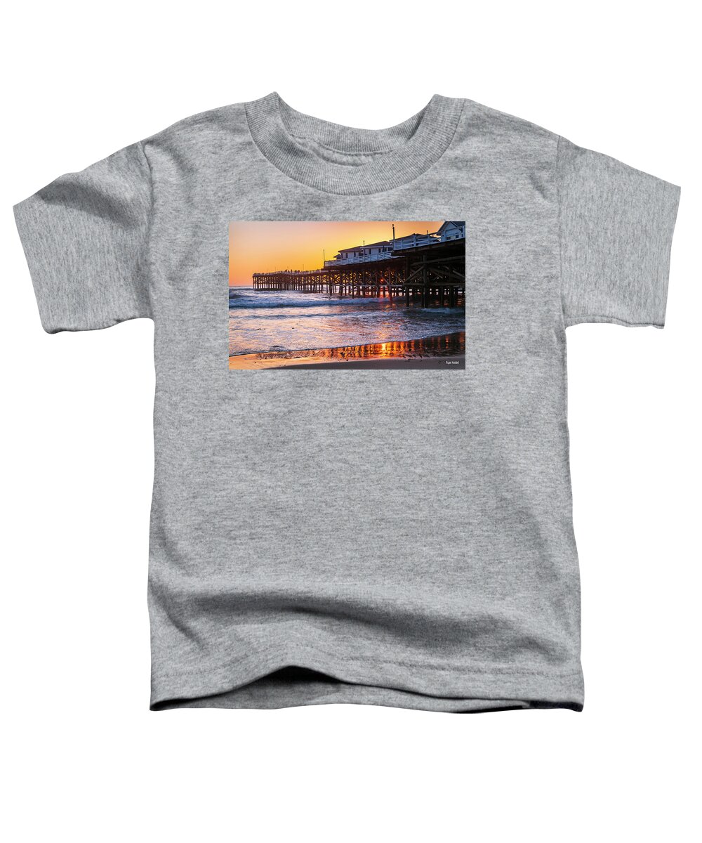 Landscape Toddler T-Shirt featuring the photograph Crystal Pier Sunset by Ryan Huebel