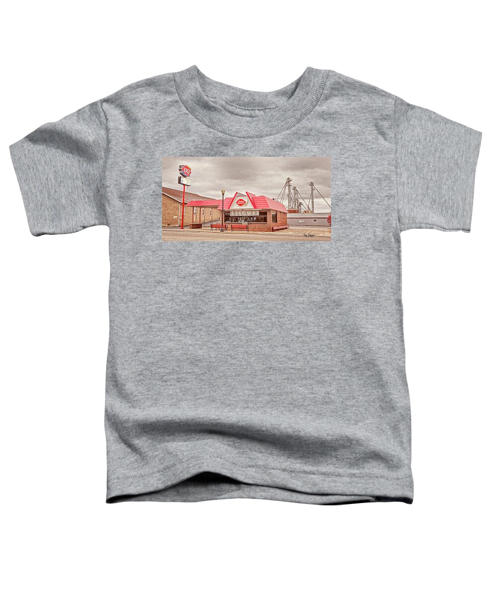 Toddler T-Shirt featuring the photograph Dairy Queen old photo style by Peg Runyan