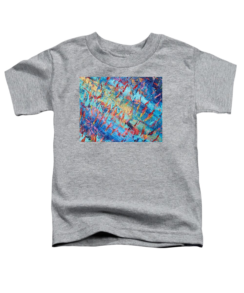 Texture Toddler T-Shirt featuring the painting Dance Fire by Jackie Ryan