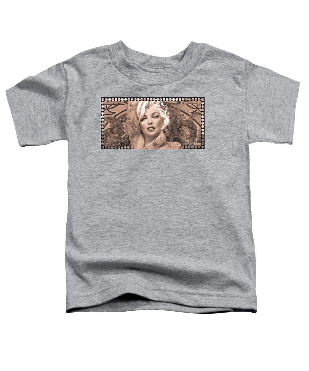 Theo Danella Toddler T-Shirt featuring the painting Danella Students 2 sepia by Theo Danella