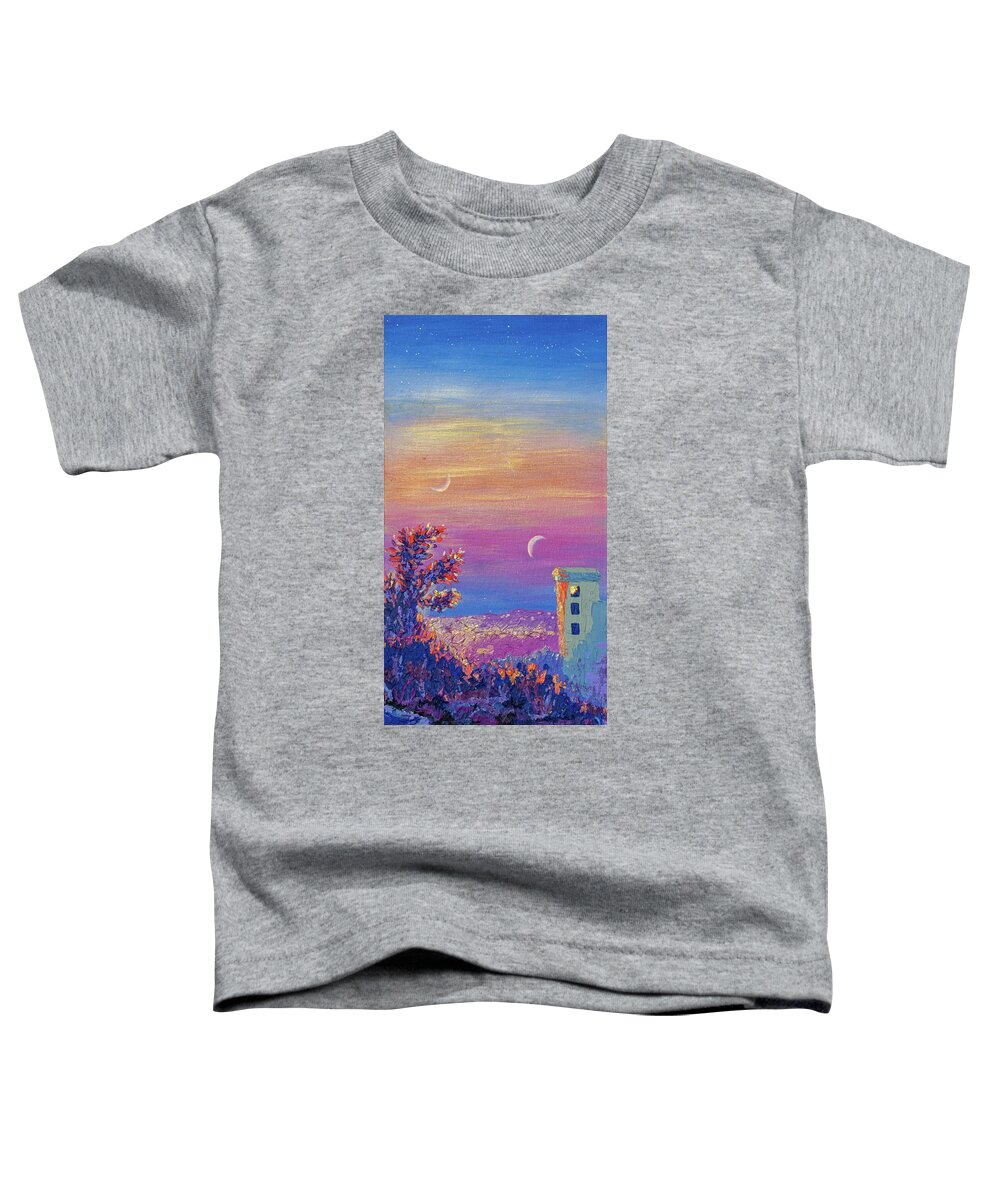 Landscape Toddler T-Shirt featuring the painting Daniela's Sunrise by Ashley Wright